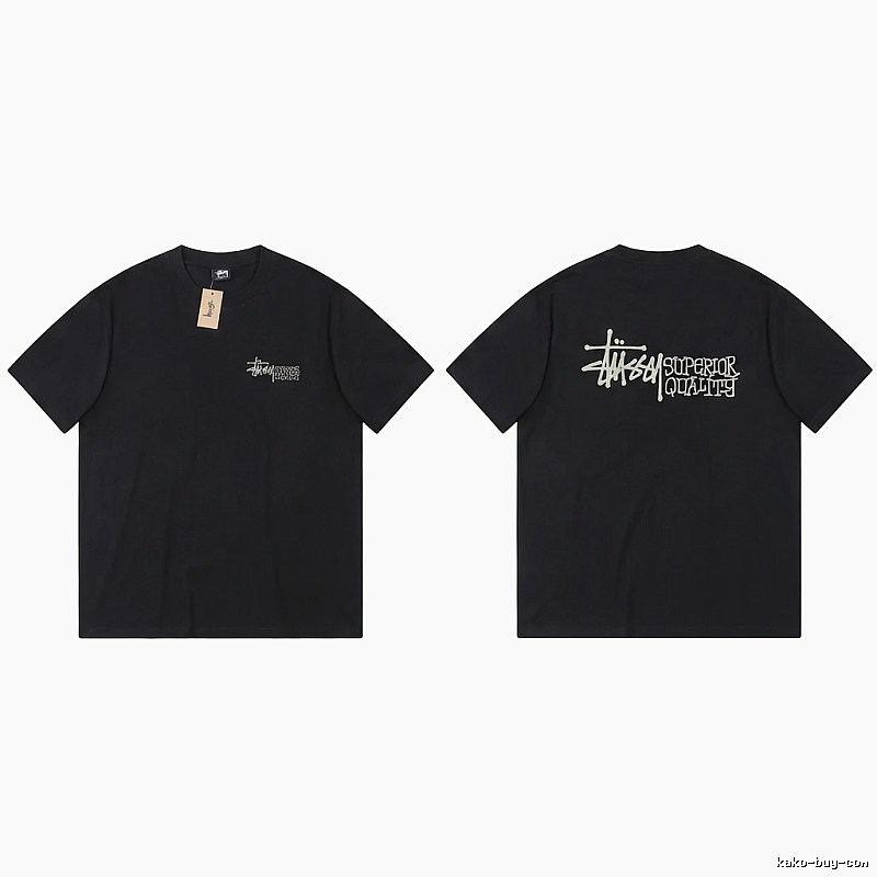 Stussy basic simple style black T-shirt