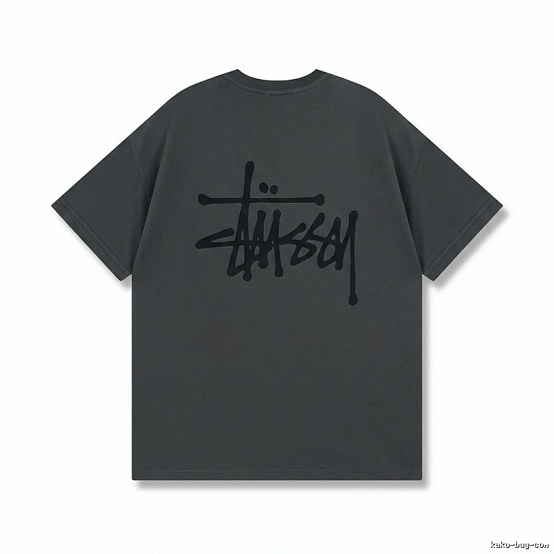 Stussy basic street style gray T-shirt