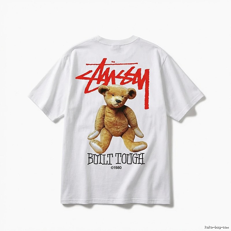 Stussy Bear Print White T-shirt