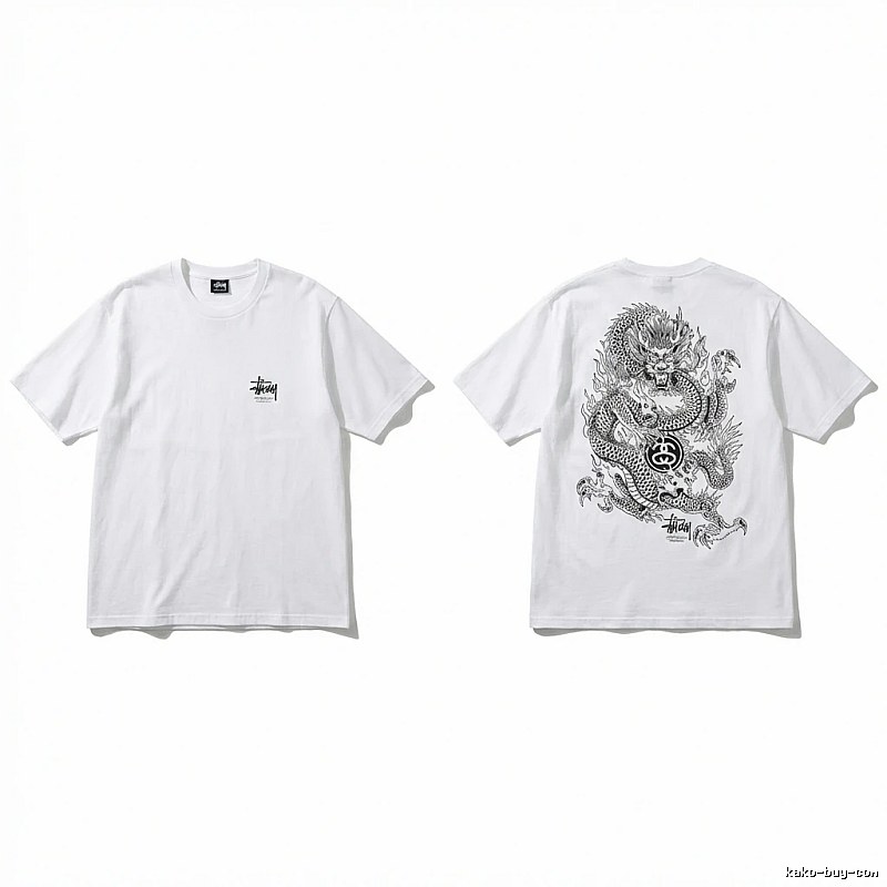 Stussy Chinese-style white T-shirt