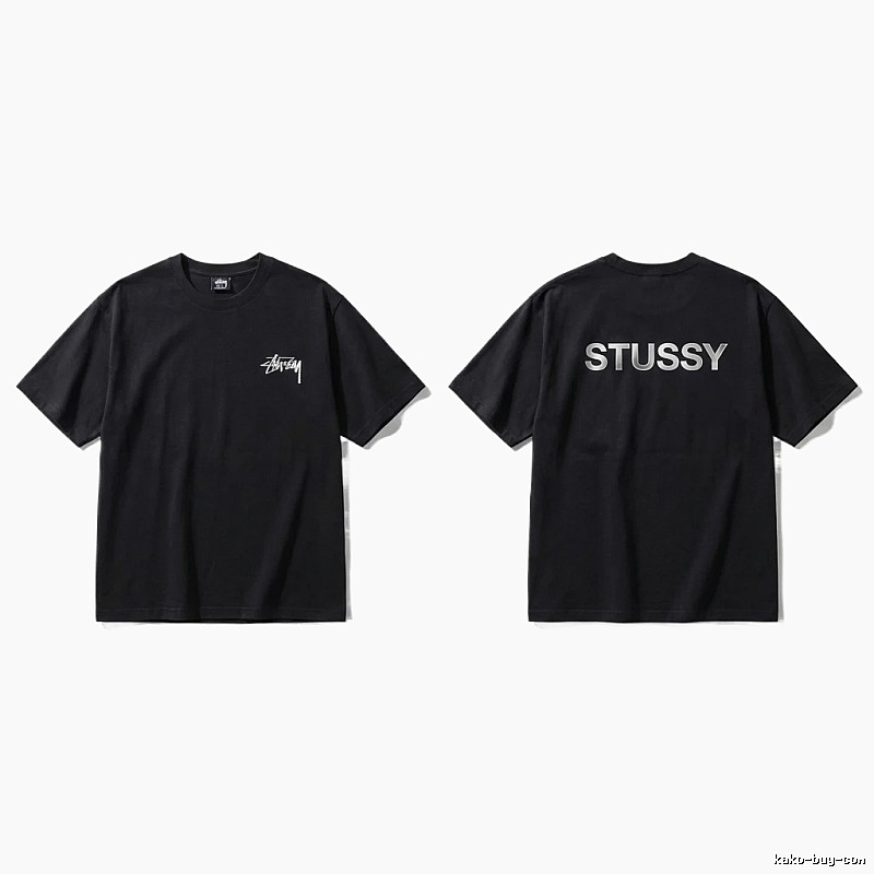 Stussy classic black trendy T-shirt