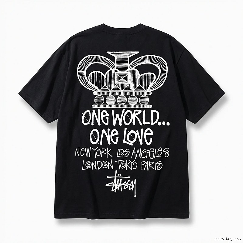 Stussy Crown Print Black T-shirt