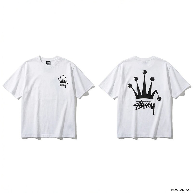 Stussy Crown Trendy Brand White T-shirt