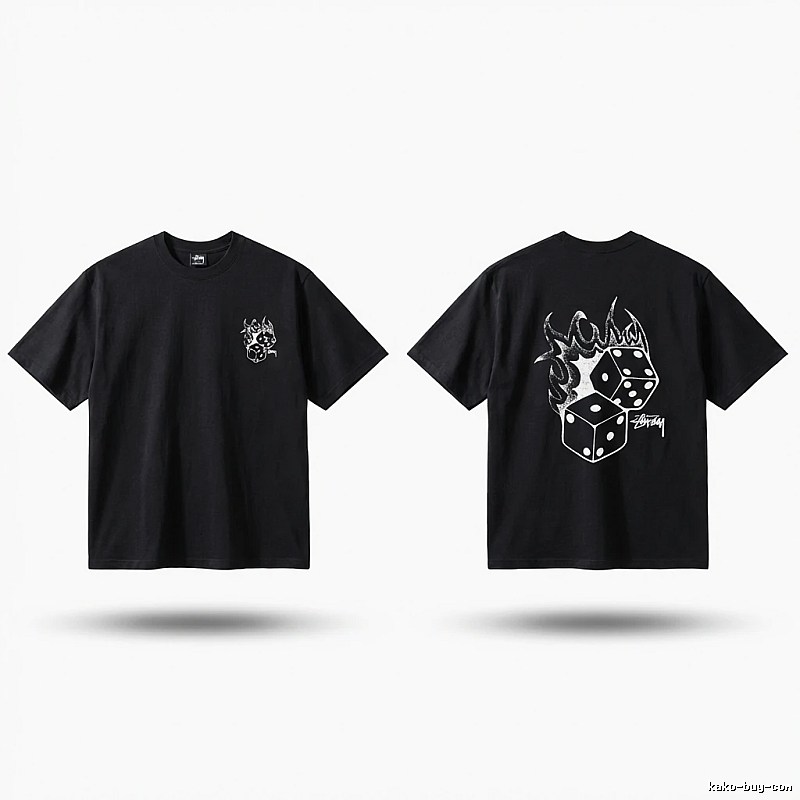 Stussy Dice Print Black T-shirt