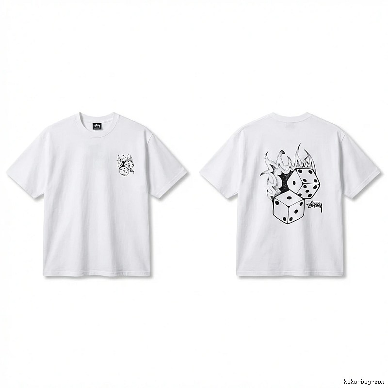 Stussy Dice Print Style White T-shirt