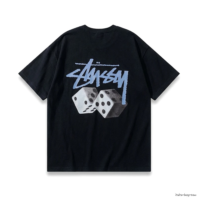 Stussy Dice Trendy Brand Black T-shirt