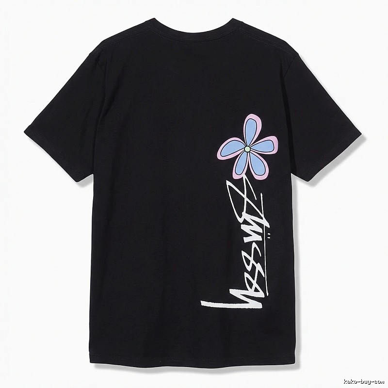 Stussy Floral Style Black T-shirt