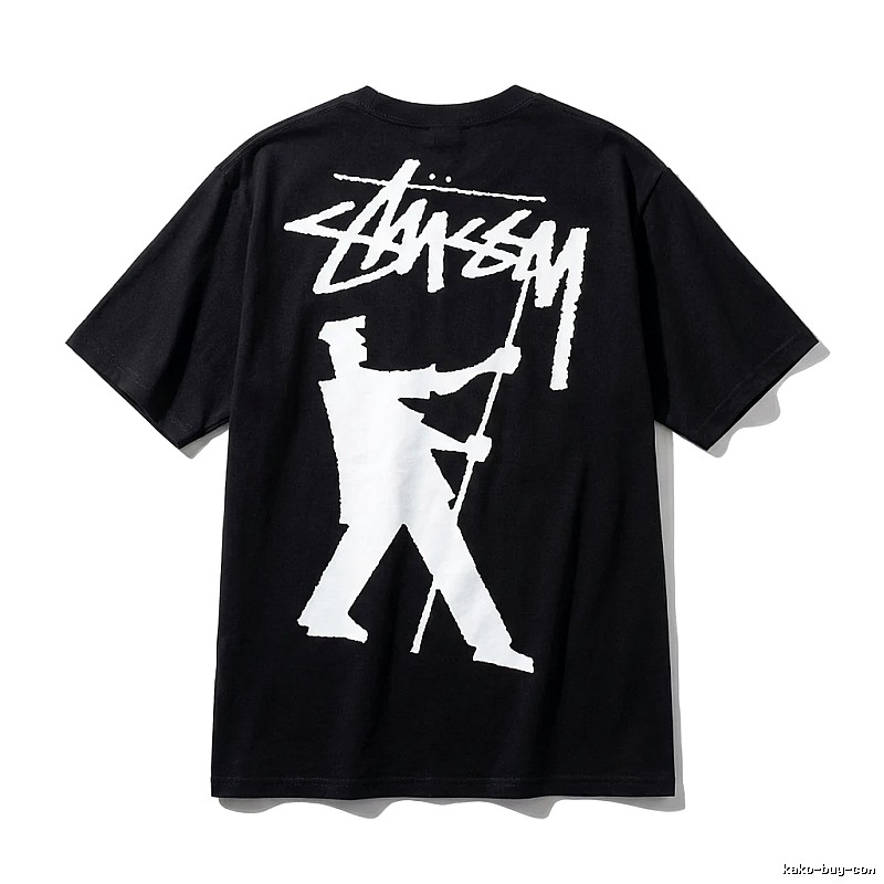 Stussy graffiti-style black T-shirt