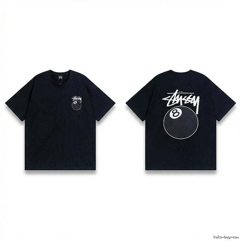 Stussy No.8 Ball Style Black T-shirt
