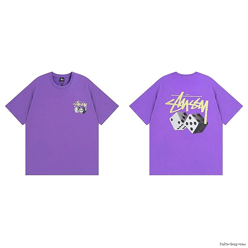 Stussy Purple Spider Graphic T-Shirt Campus Look Logo