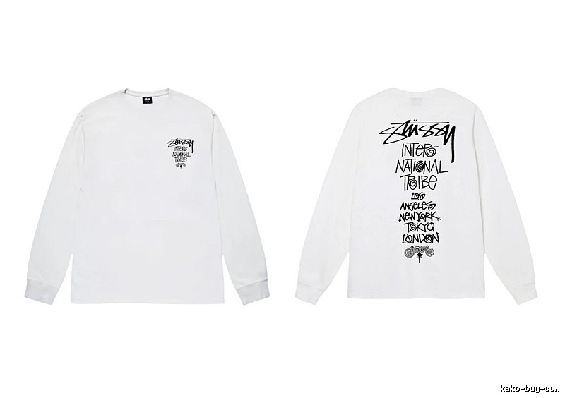 Stussy retro-style white long-sleeved shirt