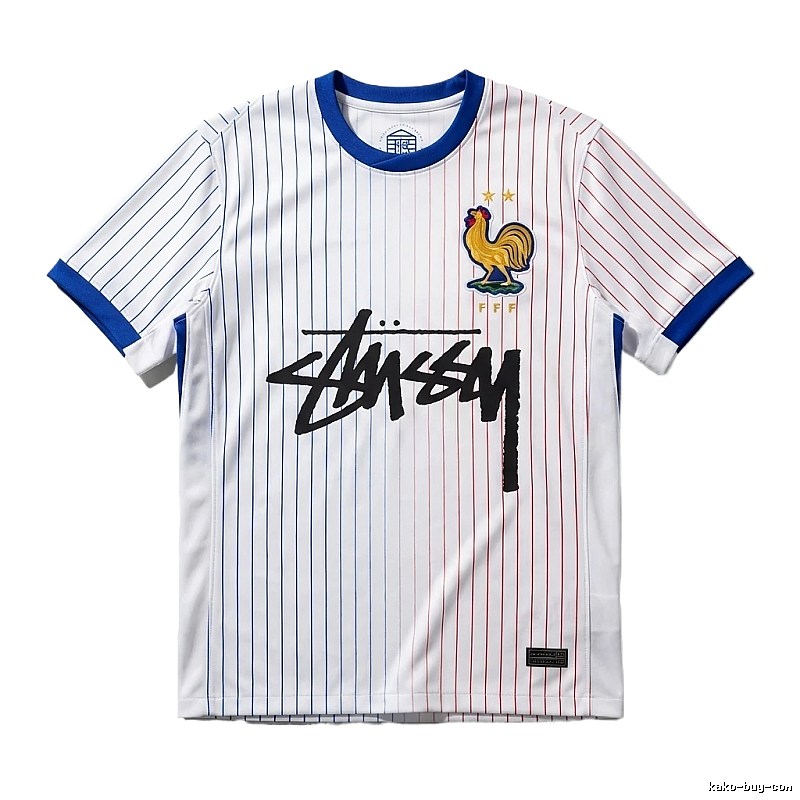Stussy striped sporty white T-shirt