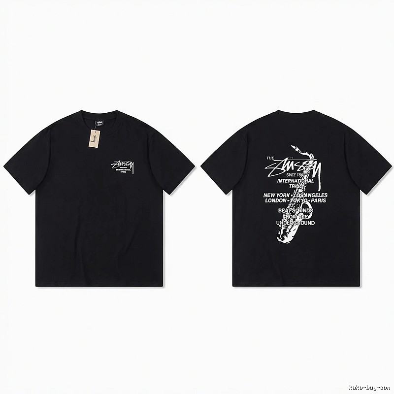 Stussy trendy and cool style black T-shirt