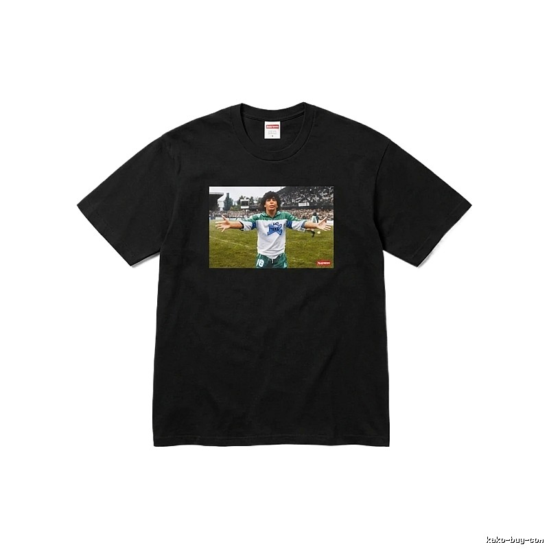 Supreme black and white style short-sleeved T-shirt