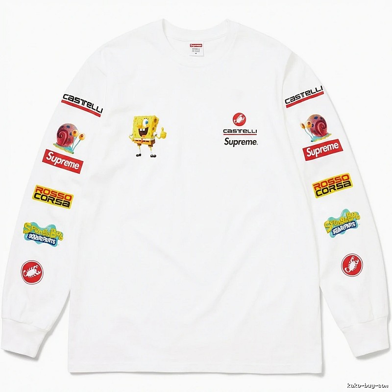 Supreme cartoon trendy white sweatshirt