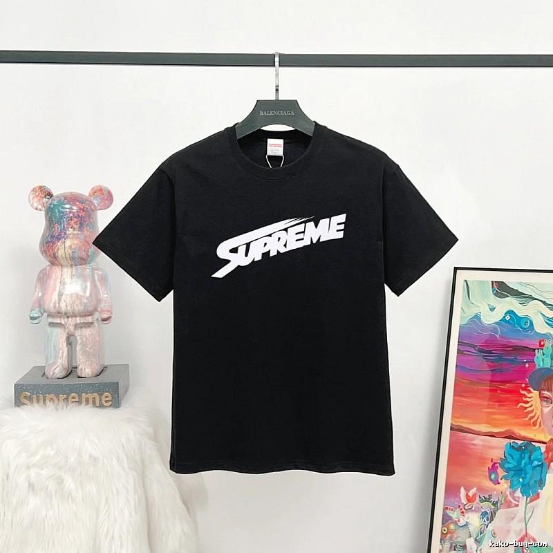 Supreme Printed Street-Style Black T-Shirt
