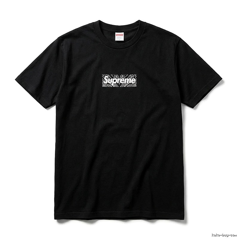 Supreme - printed trendy black T - shirt