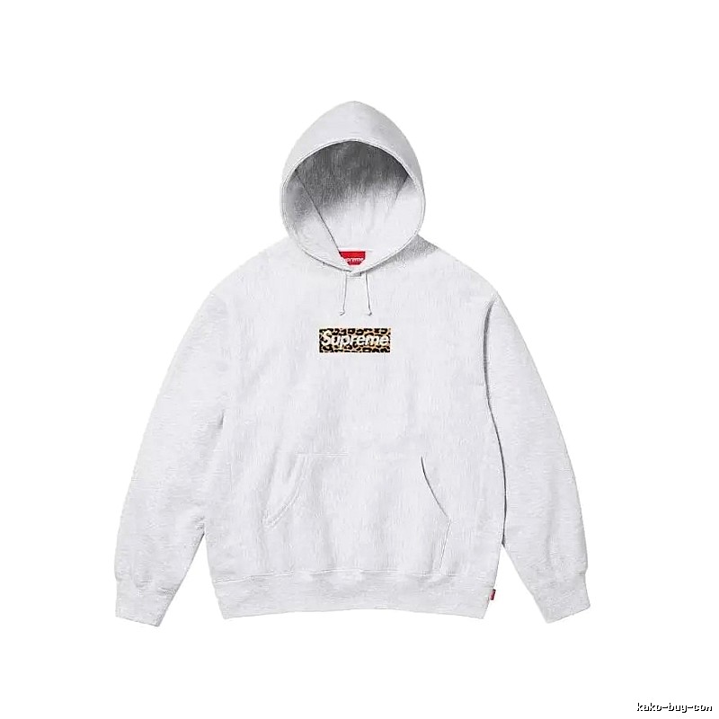 Supreme Resort Logo hoodie Gray Red Oversized for Travel Looks