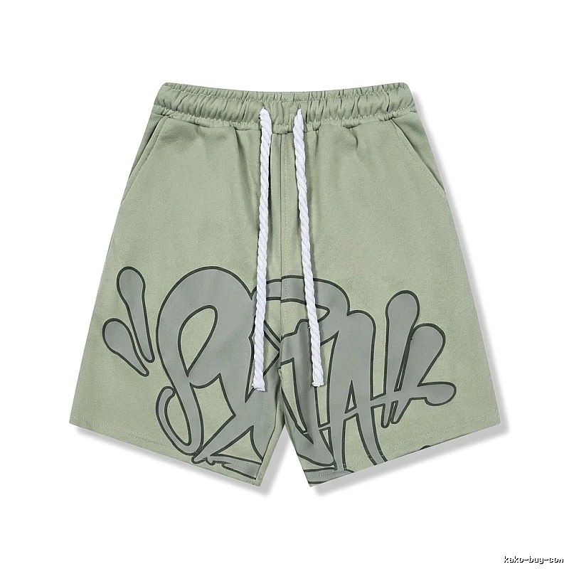 SynaWorld Graffiti Style Ash-Green Shorts