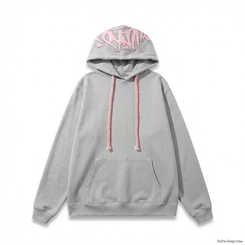 SynaWorld Graffiti Style Light Gray Hoodie