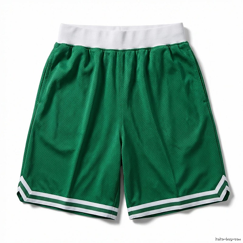 Tatum green and white retro-style shorts