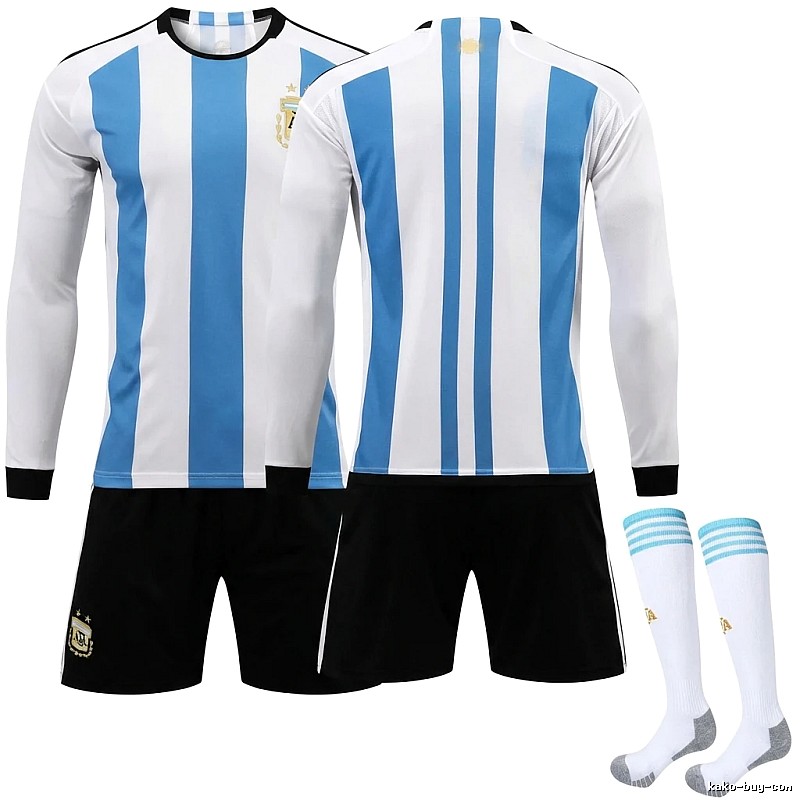 The blue and white striped football jersey of Argentina.