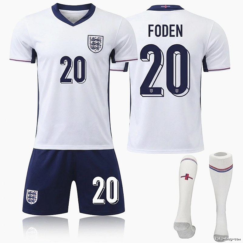 The England Foden No. 20 football jersey.