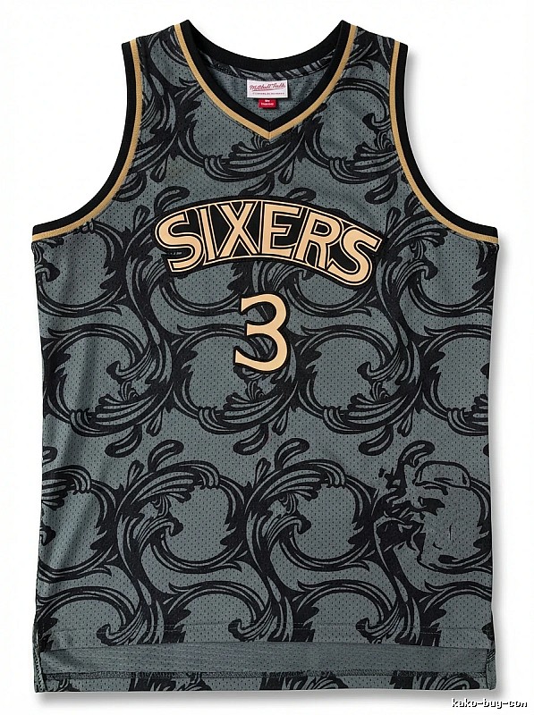 The retro-style No. 3 Allen Iverson jersey of Philadelphia.