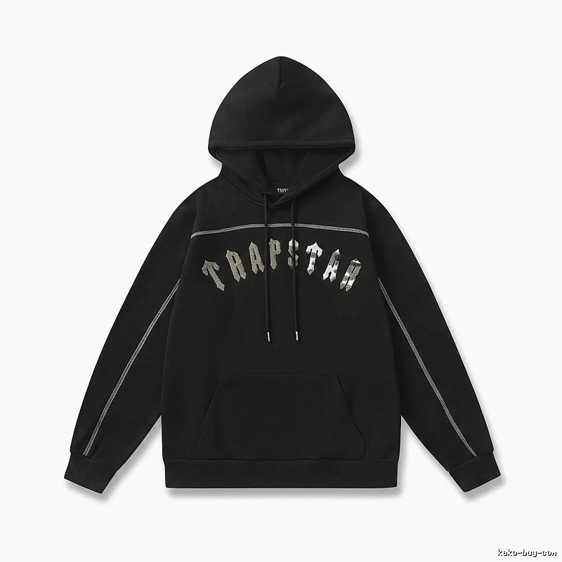 Trapstar Letter Style Black Hoodie
