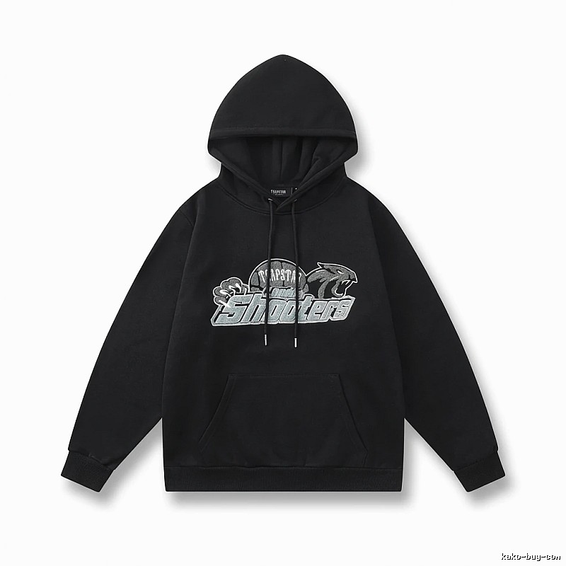 Trapstar - printed trendy and cool black hoodie