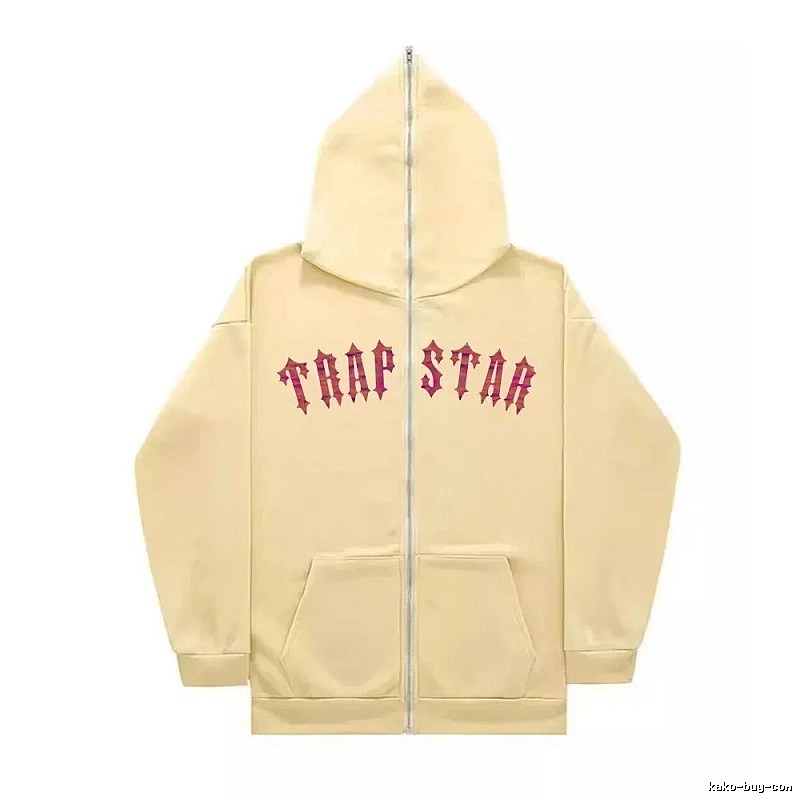 Trapstar Resort Graphic zip hoodie Black Zip Pink for Travel Looks