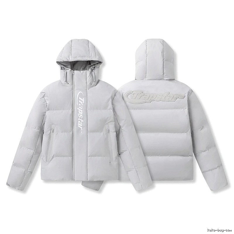Trapstar Trendy and Cool Light Grey Down Jacket