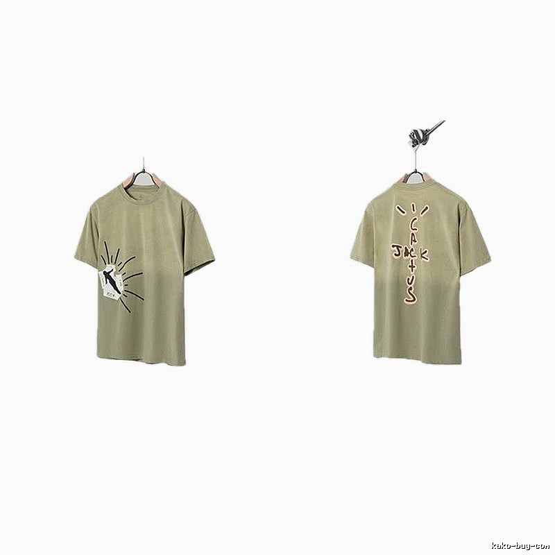 Travis Scott Cactus Jack Streetwear Khaki Green T-Shirt