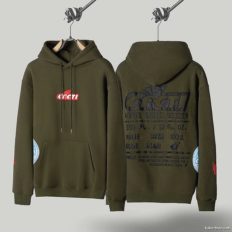Travis Scott Logo Detail Graphic hoodie Green Printed Graphics with Relaxed Feel