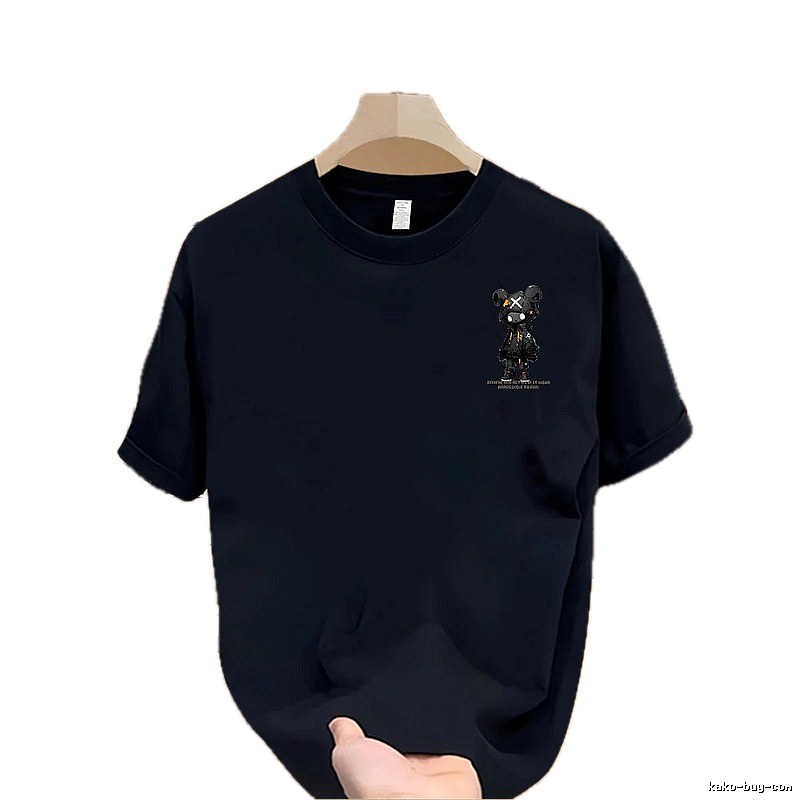 Trendy Brand Gloomy Bear Printed Street Style Navy Blue T-shirt