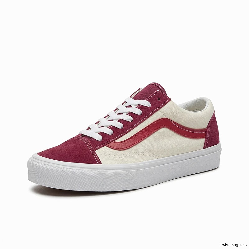 Vans classic red and white casual shoes