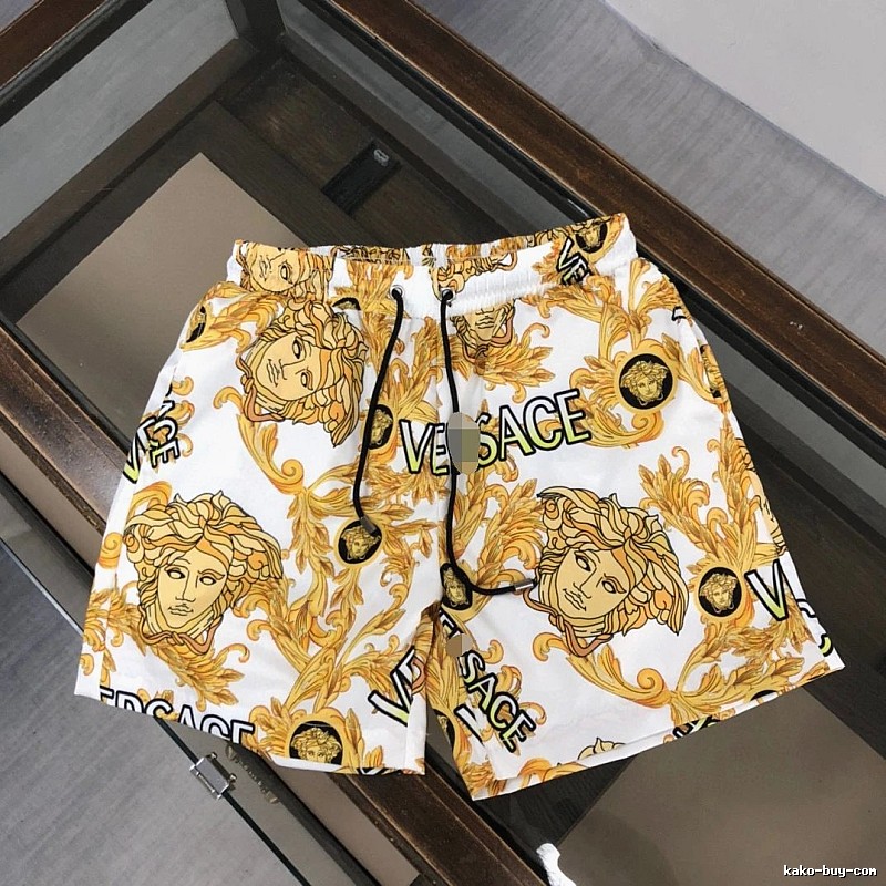 Versace Medusa Luxury Print White Shorts
