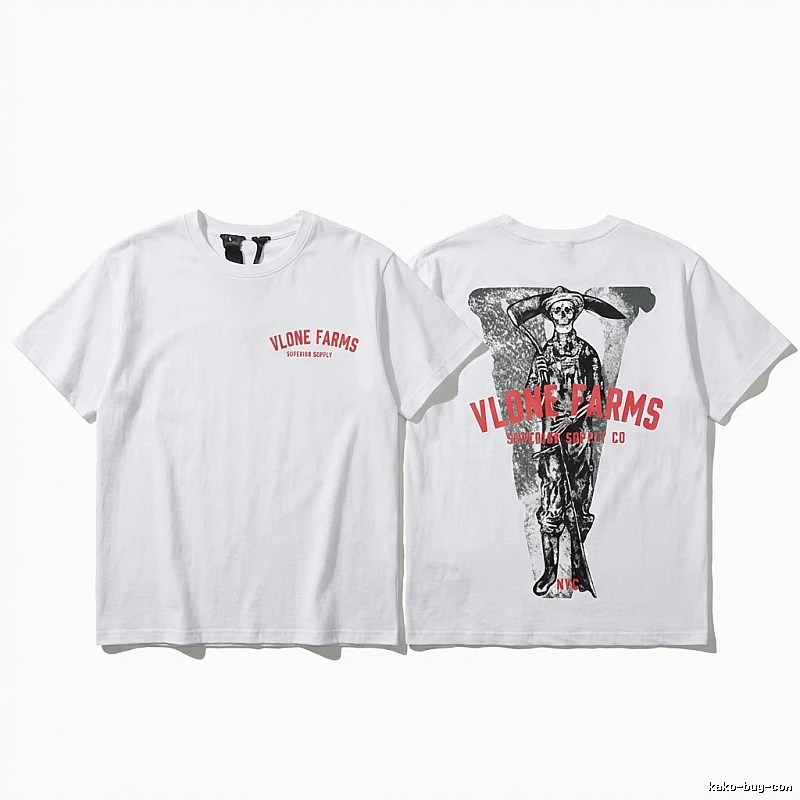 Vlone Farms Series Street Style White T-shirt