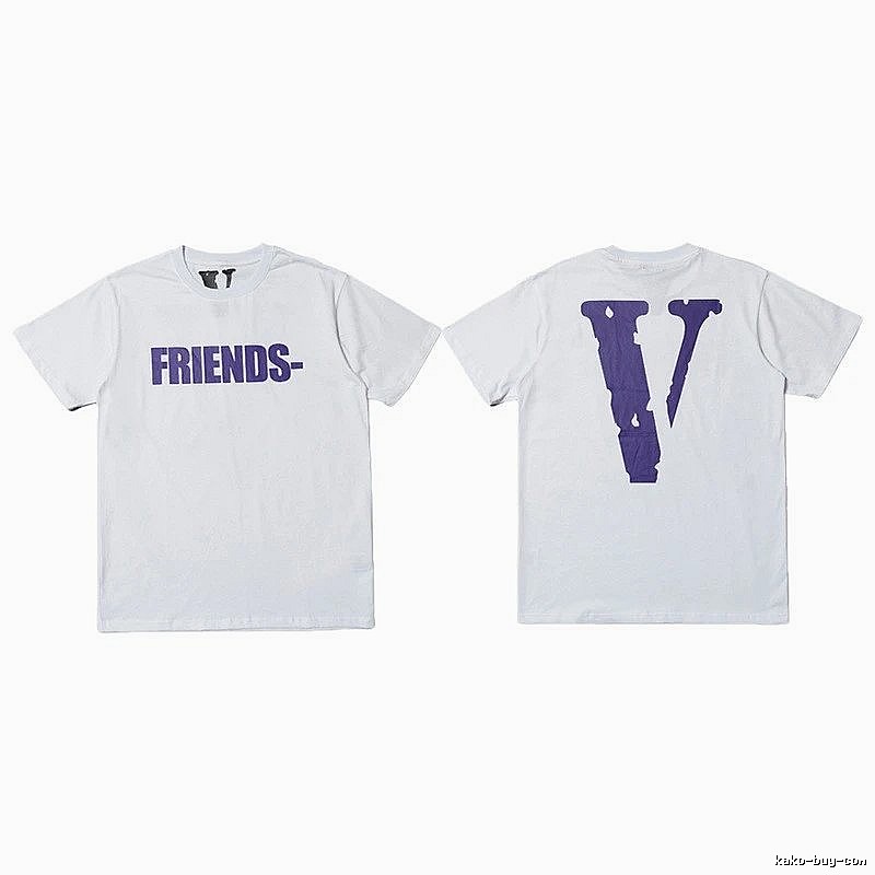Vlone Streetwear Logo T-shirt Black Purple Vlone with Practical Shape